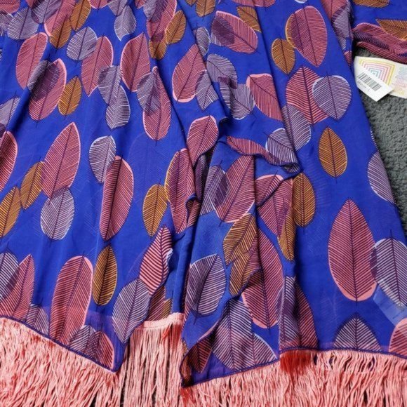 NEW LulaRoe Monroe Kimono Cardigan L Large Multicolor - Picture 5 of 8